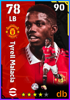 Tyrell Malacia — LB, OVR 78, MAX 90