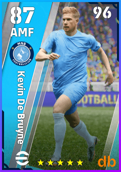 Kevin De Bruyne — AMF, OVR 87, MAX 96