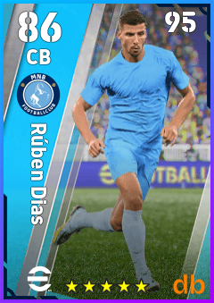 Rúben Dias — CB, OVR 86, MAX 95