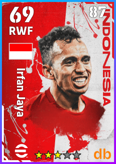 Irfan Jaya — RWF, OVR 69, MAX 87