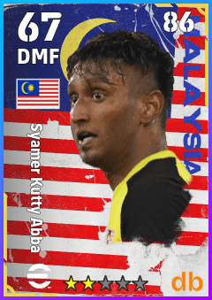 Syamer Kutty Abba — DMF, OVR 67, MAX 86