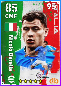 Nicolò Barella — CMF, OVR 85, MAX 95