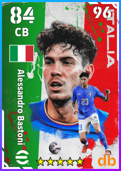 Alessandro Bastoni — CB, OVR 84, MAX 96