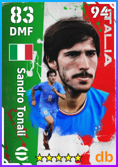 Sandro Tonali — DMF, OVR 83, MAX 94