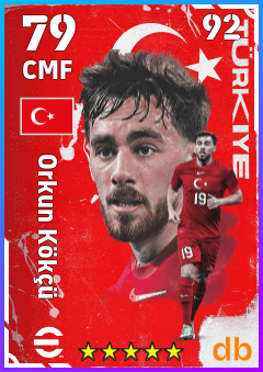Orkun Kökçü — CMF, OVR 79, MAX 92