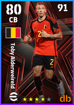 Toby Alderweireld — CB, OVR 80, MAX 91