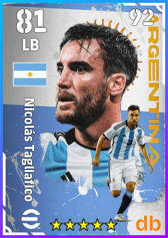 Nicolás Tagliafico — LB, OVR 81, MAX 92