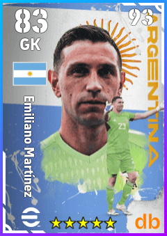 Emiliano Martínez — GK, OVR 83, MAX 93