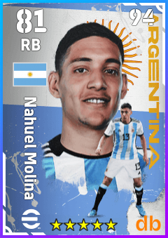 Nahuel Molina — RB, OVR 81, MAX 94
