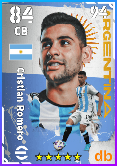Cristian Romero — CB, OVR 84, MAX 94