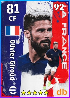 Olivier Giroud — CF, OVR 81, MAX 92
