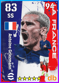 Antoine Griezmann — SS, OVR 83, MAX 94