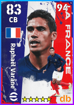 Raphaël Varane eFootball player card