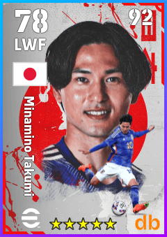 Minamino Takumi — LWF, OVR 78, MAX 92