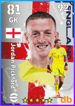 Jordan Pickford — GK, OVR 81, MAX 92