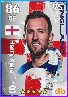 Harry Kane — CF, OVR 86, MAX 95