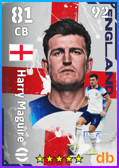 Harry Maguire — CB, OVR 81, MAX 92