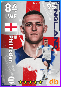 Phil Foden — LWF, OVR 84, MAX 95