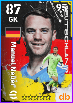 Manuel Neuer — GK, OVR 87, MAX 95