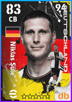 Niklas Süle — CB, OVR 83, MAX 94
