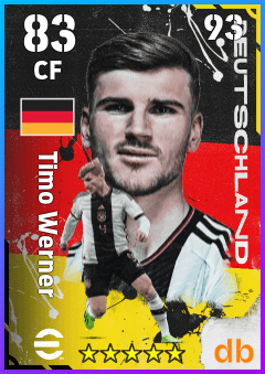 Timo Werner — CF, OVR 83, MAX 93