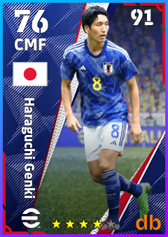 Haraguchi Genki — CMF, OVR 76, MAX 91