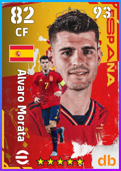 Álvaro Morata — CF, OVR 82, MAX 93