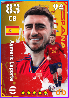 Aymeric Laporte — CB, OVR 83, MAX 94