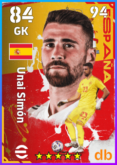 Unai Simón — GK, OVR 84, MAX 94