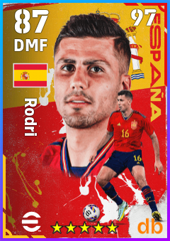Rodri — DMF, OVR 87, MAX 97