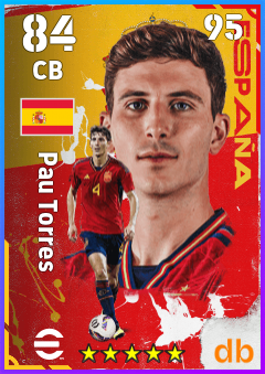 Pau Torres — CB, OVR 84, MAX 95