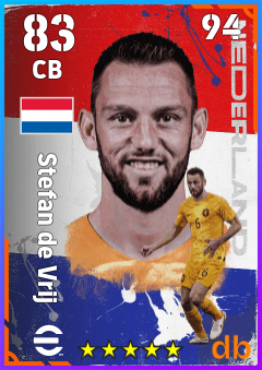 Stefan de Vrij — CB, OVR 83, MAX 94