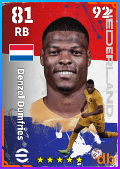 Denzel Dumfries — RB, OVR 81, MAX 92