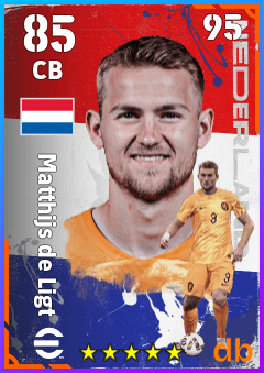 Matthijs de Ligt — CB, OVR 85, MAX 95