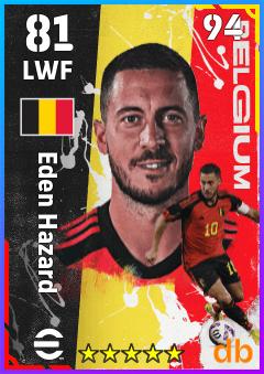 Eden Hazard — LWF, OVR 81, MAX 94