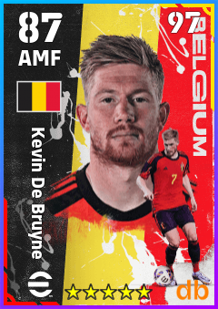 Kevin De Bruyne — AMF, OVR 87, MAX 97