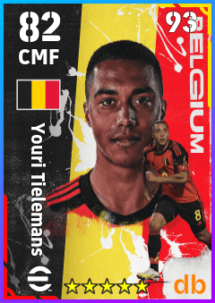 Youri Tielemans — CMF, OVR 82, MAX 93