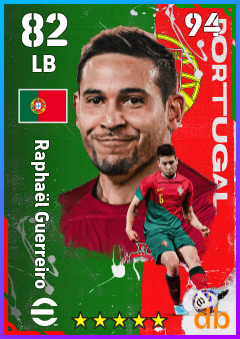 Raphaël Guerreiro — LB, OVR 82, MAX 94