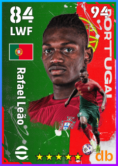 Rafael Leão — LWF, OVR 84, MAX 94