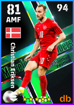 Christian Eriksen — AMF, OVR 81, MAX 94