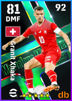 Granit Xhaka — DMF, OVR 81, MAX 92