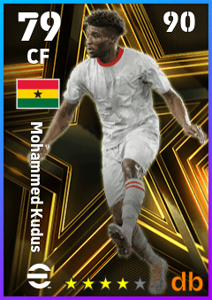 Mohammed Kudus — CF, OVR 79, MAX 90