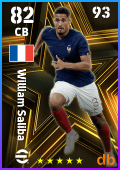 William Saliba — CB, OVR 82, MAX 93