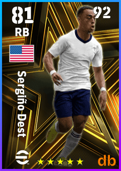 Sergiño Dest — RB, OVR 81, MAX 92