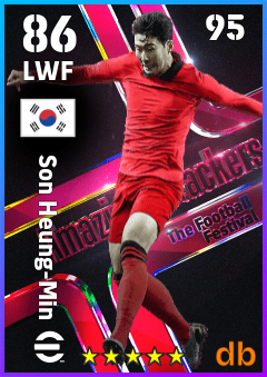 Son Heung-Min — LWF, OVR 86, MAX 95