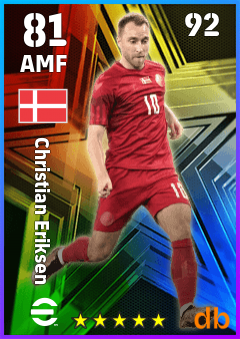 Christian Eriksen — AMF, OVR 81, MAX 92