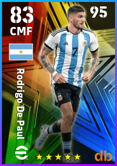 Rodrigo De Paul — CMF, OVR 83, MAX 95