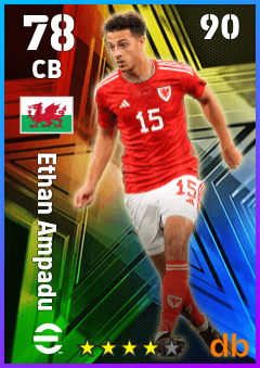 Ethan Ampadu — CB, OVR 78, MAX 90