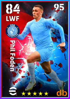 Phil Foden — LWF, OVR 84, MAX 95