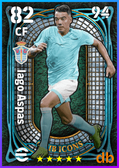 Iago Aspas — CF, OVR 82, MAX 94